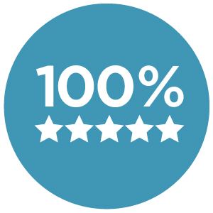 100 percent satisfaction icon