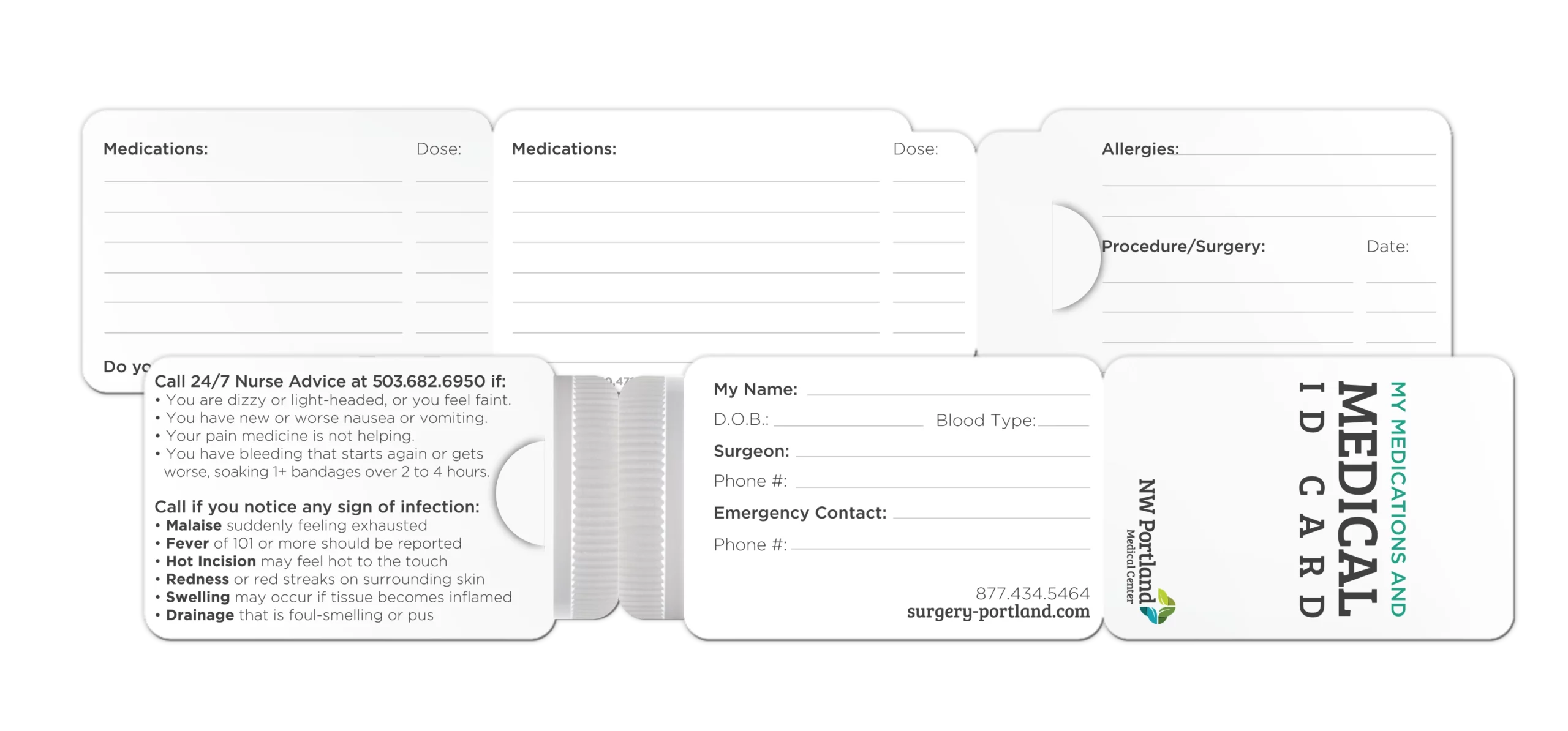 medical id card from surgery folders